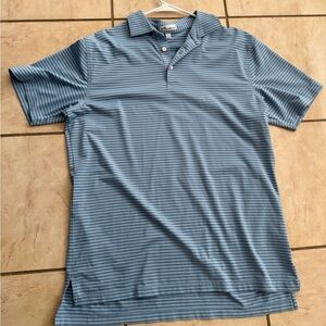 Peter Millar Navy Striped Polo Shirt